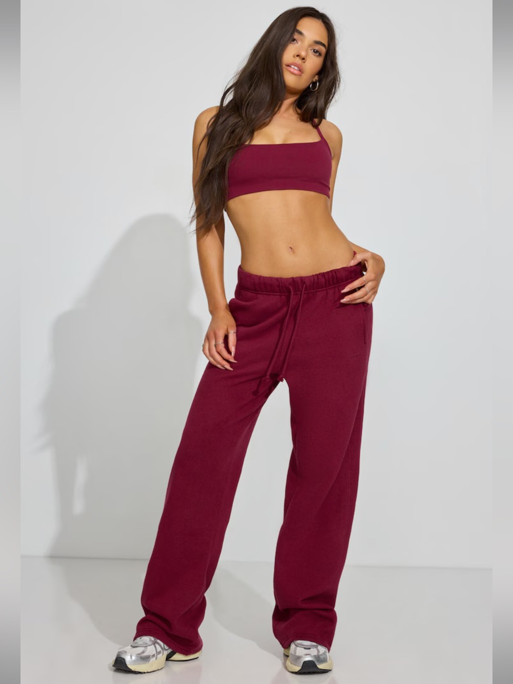 GARAGE | Cherry Burgundy Straight Leg Joggers